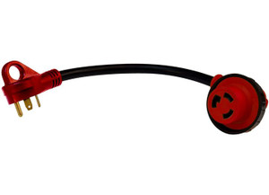 Valterra - 30am30af 90 Deg Led Detach Adapter Cord 12 In Red Carded - A10-3030D90VP