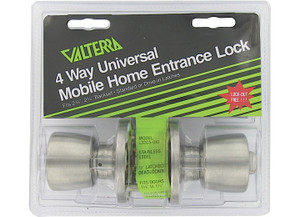 Valterra - Door Lock Entrance 4way Universal Knob X Knob Ss Clam Shell - L32CS010