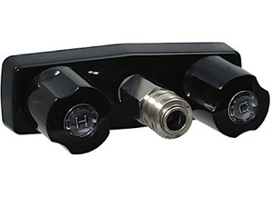 Valterra - Faucet W/ Quick Connect 4in 2 Knob Plastic Black - PF213791