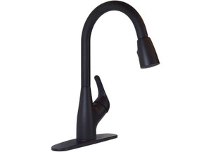 Valterra - Premium Single Handle Pulldown Kitchen Faucet Matte Black - PF231761