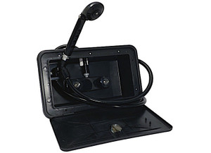 Valterra - Exterior Shower Box With 59in Vinyl Hose 1/4 Turn Plastic Black - PF266701