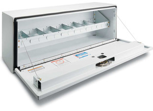 Weather Guard - Accessory Parts Cabinet Tray Steel 16ga 41.5x 3.5 X 9.5in For Hiside/superside Boxes  White Finis - 200-3