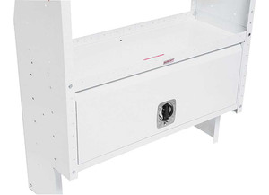 Weather Guard - Secure Storage Module With 1 Drawer 42 X 17 X16in  White Steel Finish - 2607893