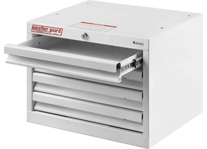 Weather Guard - Storage Cabinet With 4 Drawers 16 X 12 X 14in  White Steel Finish - 2927115