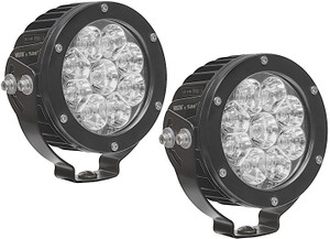 Westin Automotive - Axis Led Auxiliary Light 4.75in Flood W/3w Osram (set Of 2) Black (wiring Harness & Brackets Incl) - 09-12007B-PR