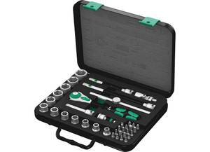 Wera Tools - 8100 Sb 4 Zyklop Speed Ratchet Set 3/8in Drive Imperial 38 Pcs - 5003596001