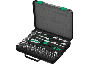 Wera Tools - 8100 Sc 2 Zyklop Speed Ratchet Set 1/2in Drive Metric 37 Pcs - 5003645001