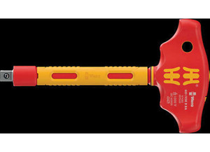 Wera Tools - 410 I Vde B Ra Vdeinsulated Thandle Adapter Screwdriver For 3/8in Sockets - 5005122001