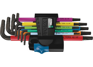 Wera Tools - 967/9 Tx Multicolour Hf 1 Lkey Set W/ Holding Function 9 Pcs - 5024179001