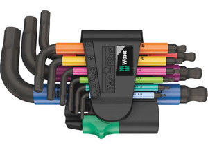 Wera Tools - 950/9 Hexplus Multicolour 2 Lkey Set Metric Blacklaser 9 Pcs - 5133164001