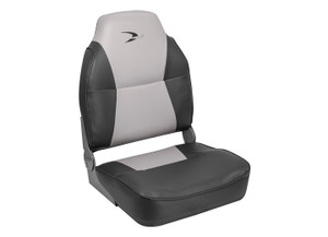 Wise - Wise 8wd640 Lund Style Contoured High Back Boat Seat  Grey / Charcoal - 8WD640PLS-664