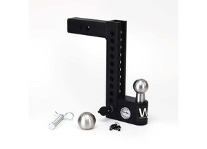 Weigh Safe - 10in Drop 2in Shank Aero Hitch W/builtin Scale 2in Stainless Steel Ball Rated For 12500 Lbs Gtw - AWS10-2