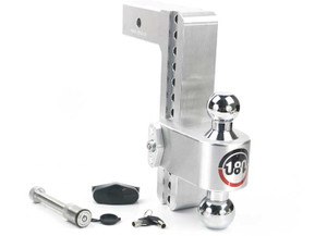 Weigh Safe - 180 Turnover Ball 10 Drop Hitch W/ 2.5 Shank & Chrome Plated  2 & 25/16 Ball W/w503 Keyed Alike - CTB10-2.5-KA