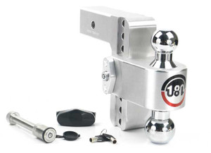 Weigh Safe - 180 Turnover Ball 6 Drop Hitch W/ 2.5 Shank & Chrome Plated  2 & 25/16 Ball W/w503 Keyed Alike - CTB6-2.5-KA