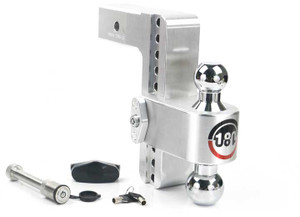 Weigh Safe - 180 Turnover Ball 8 Drop Hitch W/ 2.5 Shank & Chrome Plated  2 & 25/16 Ball W/w503 Keyed Alike - CTB8-2.5-KA