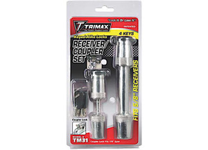 Trimax Locks - T35/8in Receiver Lock & Tc17/8in Span Coupler Lockkeyed Alike Set - TM31