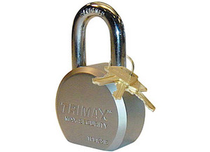 Trimax Locks - Hardened 64mm Solid Steel Padlock W/ 11/4in X 10mm Diameter Shackle - TPL1251S