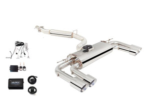 X-Force Exhaust - 1317 Audi S3 Sedan 3in Brushed Ss Cat Back Sys W/ Varex Muffler & Smartbox Cont - ES-AS313S-VMKSB-CBS