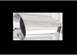 X-Force Exhaust - Round Angle Cut Double Wall W/ 21/2in Slip Joint Inlet (short Tip) No Applicati - TS-AW4SJ-63