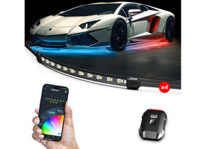 XK Glow - Xkmax Rgbw 4pc Addressable Car Interior Kit - MX-CAR-MINI
