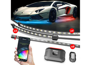 XK Glow - Xkmax Rgbw 16pc Addressable Car Underglow & Interior & Wheel Kit - MX-CAR-PRO
