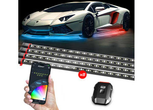 XK Glow - Xkmax Rgbw 8pc Addressable Car Underglow Kit - MX-CAR-STA