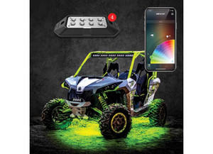 XK Glow - 4pc Rgb 6w Rock Light With Xkchrome App Controlled Bluetooth Advanced Kit - XK-ROCK-STA
