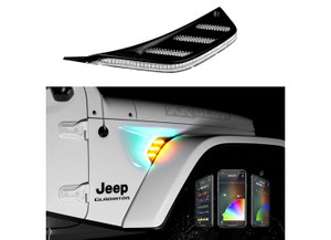 XK Glow - Xkchrome Jeep Air Vent Light Light Rgb + Amber Turn Signal & Running - XK-VENT-RGB-KIT