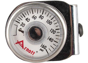 AccuAir - Pressure Gauge On Bracket In Chrome For Touring Bikes - K-2636