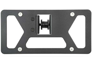 Addictive Desert - Clevis Mounted License Plate Bracket Mounts To Dring Mount With 1in Hole Black - AC9905201NA