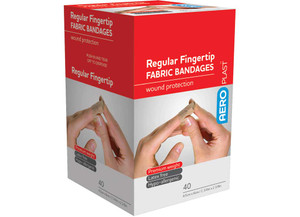 Aero Healthcare - Aeroplast Fabric Fingertip Bandages 40/box Beig 12 Pack - AFP430