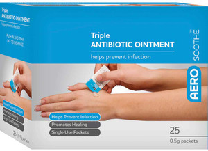 Aero Healthcare - Aerosoothe Triple Antibiotic Packet 0.5g 25 Pack Blue/white - ASTA25US