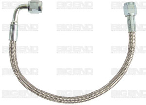 Big End Performance - 4an To 12in Straight To 90 Degrees Stainless Steel Brake Line - 21312