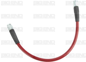 Big End Performance - #3 Brake Line 24in Dot Stainless Steel Braid Red Cover - 21624