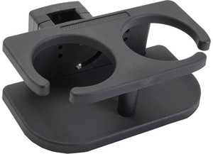 Extreme Max - Adjustable 2drink Mug Cup & Can Holder For Horizontal And Vertical Square Pontoon Rails Black - 3005.5695