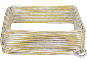 Extreme Max - Boattector Premium Double Braid Nylon Anchor Line With Thimble 3/8in X 100ft White & Gold - 3006.2042