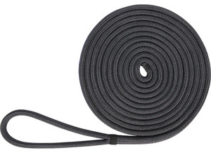 Extreme Max - Boattector Double Braid Nylon Dock Line 5/8in X 25ft Black - 3006.2135