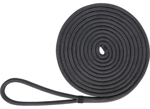 Extreme Max - Boattector Double Braid Nylon Dock Line 5/8in X 30ft Black - 3006.2141