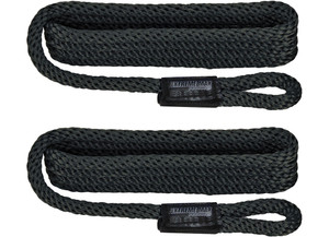 Extreme Max - Boattector Solid Braid Mfp Fender Line 3/8in X 5ft Black(value Pack Of 2) - 3006.2153