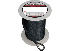 Extreme Max - Boattector Solid Braid Mfp Anchor Line With Thimble 3/8in X 150ft Black - 3006.2291