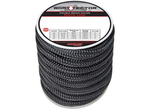 Extreme Max - Boattector Double Braid Nylon Dock Line 3/4in X 30ft Black - 3006.2309