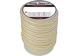 Extreme Max - Boattector Double Braid Nylon Dock Line 3/4in X 40ft White & Gold - 3006.2324
