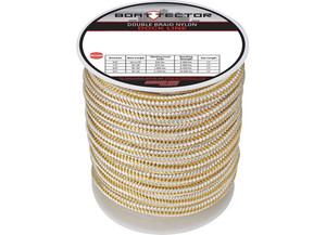 Extreme Max - Boattector Double Braid Nylon Dock Line 3/4in X 60ft White & Gold - 3006.2329