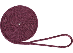 Extreme Max - Boattector Solid Braid Mfp Dock Line 1/2in X 20ft Burgundy - 3006.2341