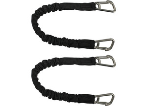 Extreme Max - 12 Covered Bungee Cord Withstainless Snaps 2pack Black - 3006.2367