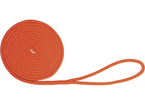 Extreme Max - Boattector Double Braid Nylon Dock Line 1/2in X 20ft Neon Orange - 3006.2457