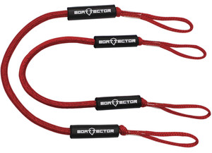 Extreme Max - Boattector Bungee Dock Line 5ft Red(value Pack Of 2) - 3006.2714