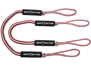 Extreme Max - Boattector Bungee Dock Line 6ft Red/white(value Pack Of 2) - 3006.2762
