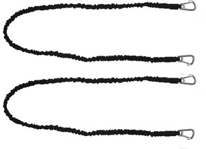 Extreme Max - Boattector Highstrength Line Snubber & Storage Bungee 60in W/ Medium Hooks Black(value Pack Of 2) - 3006.2894