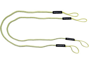 Extreme Max - Boattector Bungee Dock Line 7ft Yellow/white(value Pack Of 2) - 3006.3048